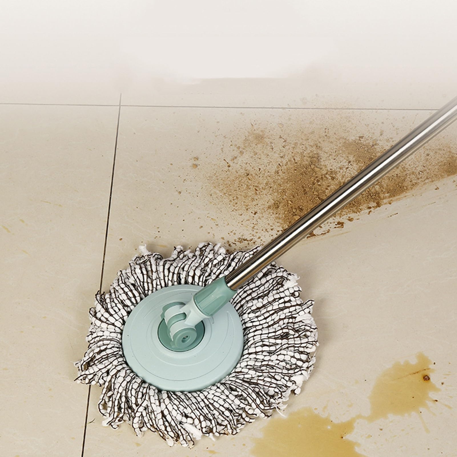 Mop E Secchio Con Set Strizzatoio, Secchio In Plastica For Uso A Umido E A Secco, 3 Litri (0,65 Galloni) Maniglia For Versare Con Impugnatura Comoda E Durevole Adatto For Uso Interno Ed Esterno