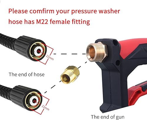 Miniatura 4 de Tool Daily Pistola de lavado a presión corta con cañón de espuma, pistola de lavado a presión corta Tool Daily con cañón de espuma