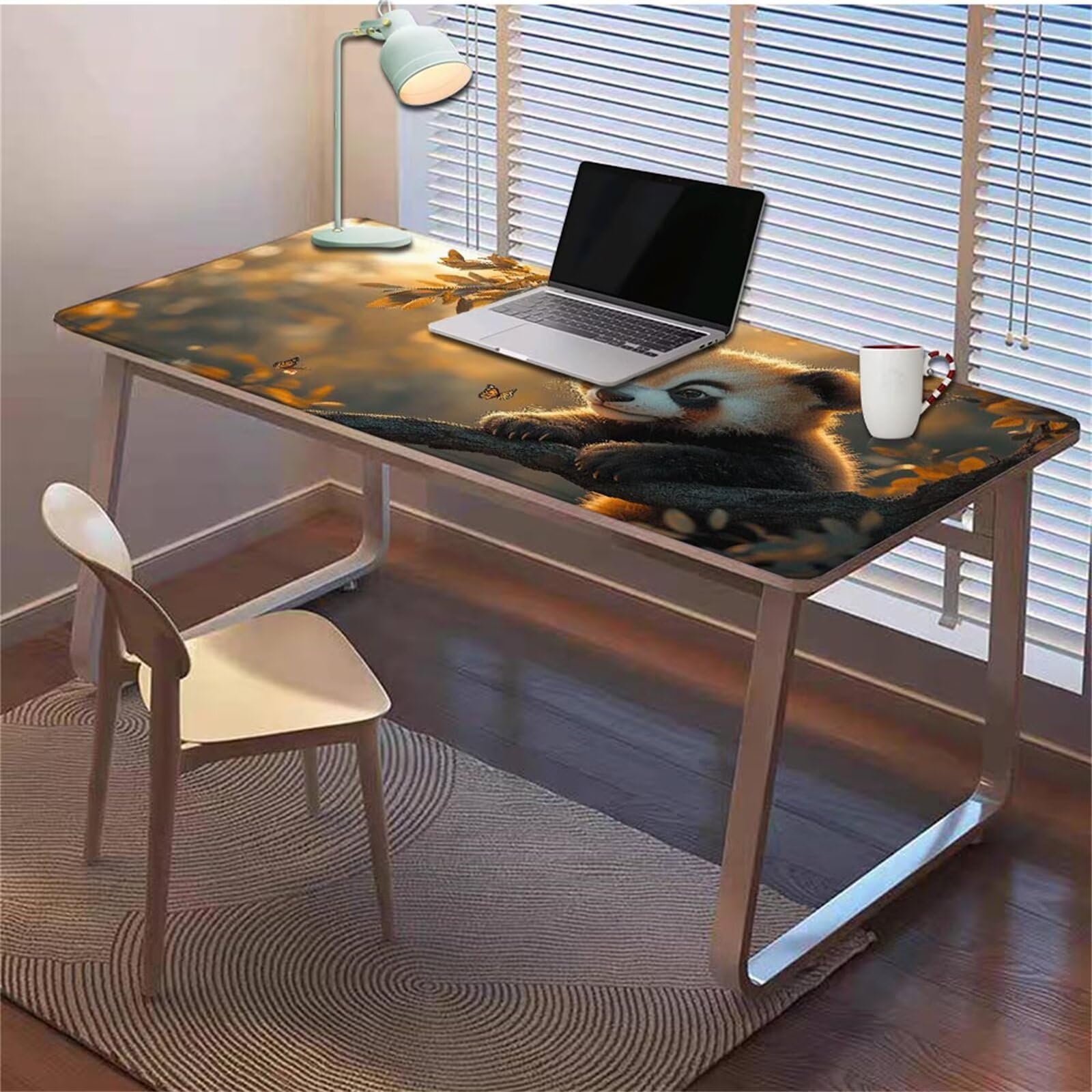 Gamingowa podkładka pod mysz 1200 x 600 x 3 mm, XXL, wodoszczelna, odporna na ścieranie, z przyszytymi krawędziami, żółta, podkładka na biurko, poprawia prędkość i precyzję, do komputera, laptopa