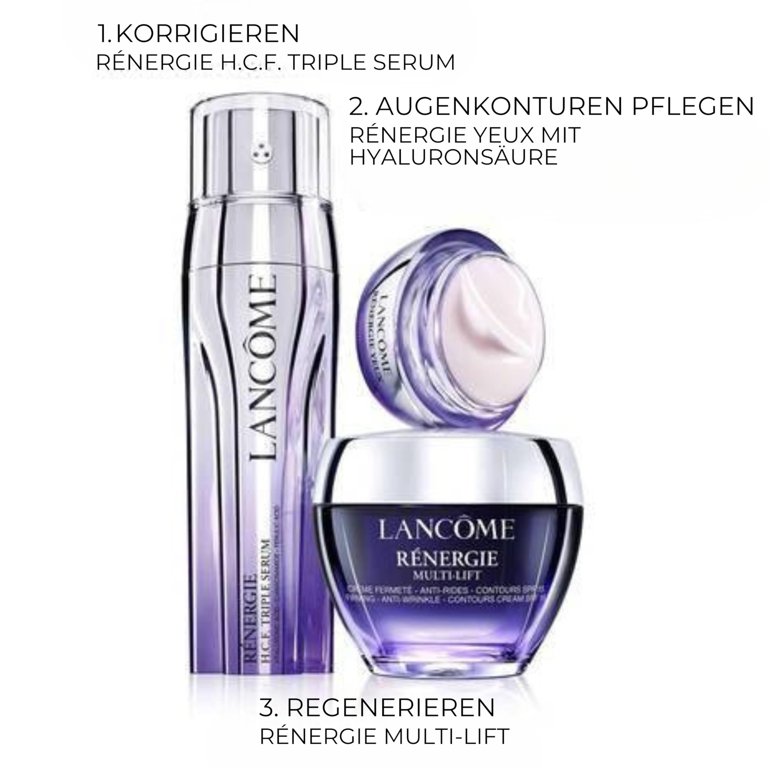Lancôme Rénergie Multi-Lift Creme, straffende Anti-Aging-Gesichtspflege mit SPF 15, für ein glatteres und jugendlicheres Hautbild, 50ml