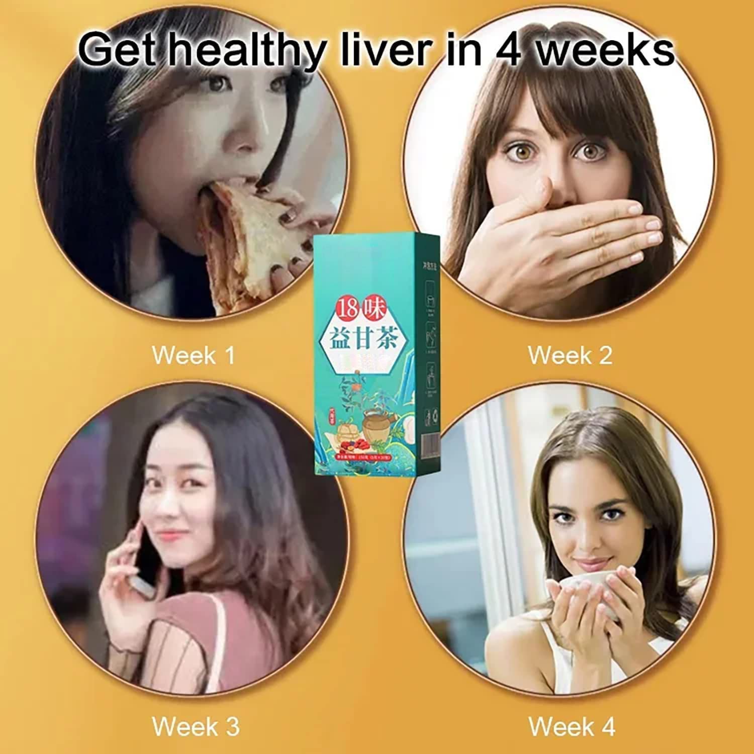 18 Flavors Liver Care Tea,18 Flavors of Liver Protection Tea,Daily Liver Nourishing Tea,Chinese Nourishing Liver Tea,18 Different Herbs,Everyday Nourishing Liver Tea for All People- (3Box)
