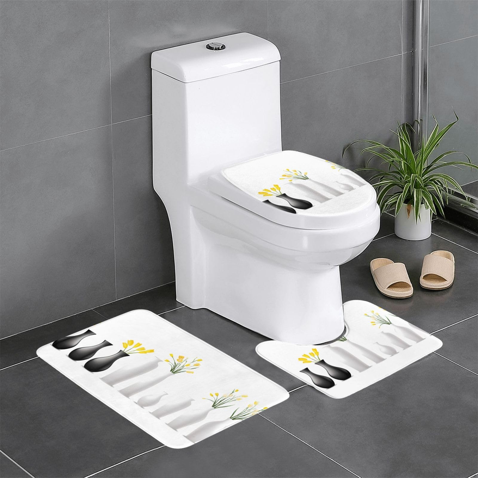 Tapis de salle de bain 61x40,6 cm WHJSSF faciles à nettoyer et absorbants
