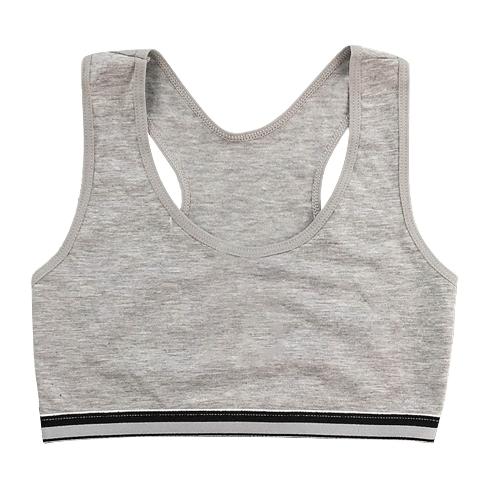 Size 5 Girls Underwear Kids Girls Underwear Cotton Bra Vest Children Underclothes Sport Undies Clothes Grey A