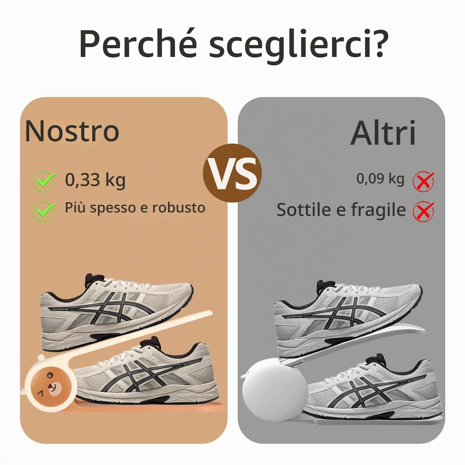 Scarpiera organizer per scarpe, confezione da 10, salvaspazio, 4 livelli regolabili, beige