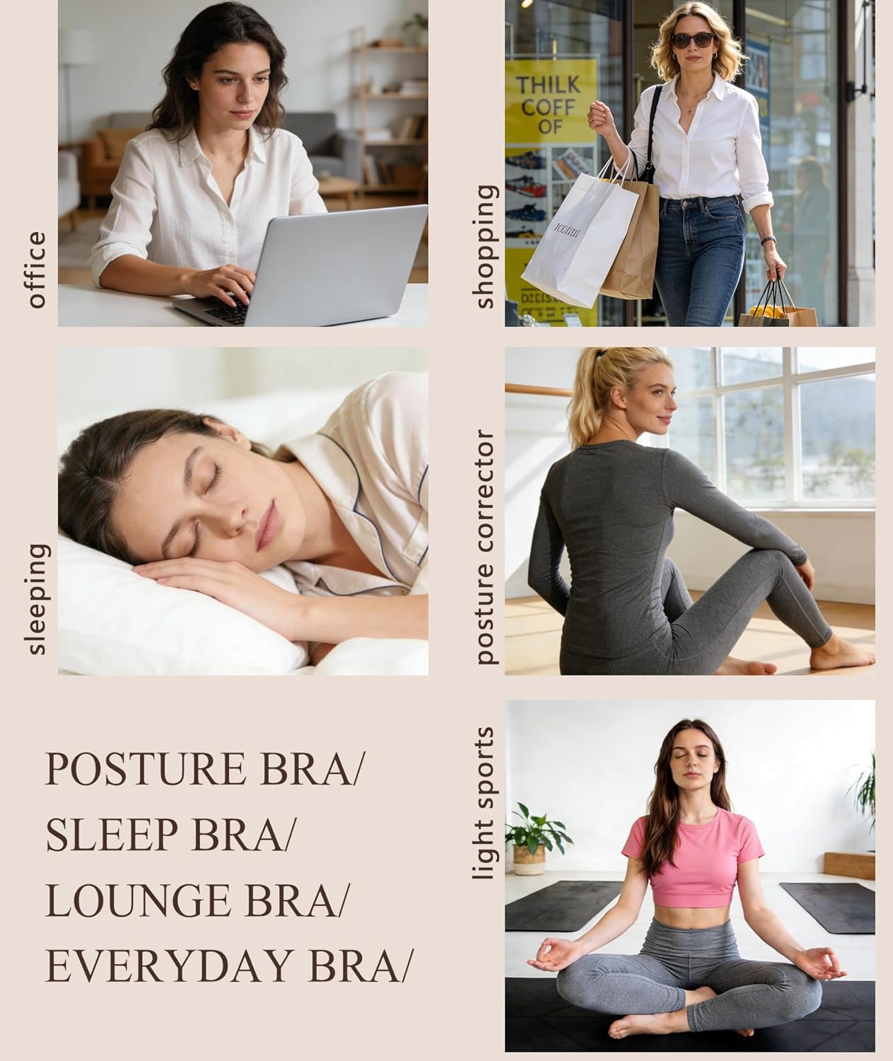 Women's Full Coverage Front Closure Bra Back Support Posture Comfort Wirefree Non Padded Plus Size - Image 5