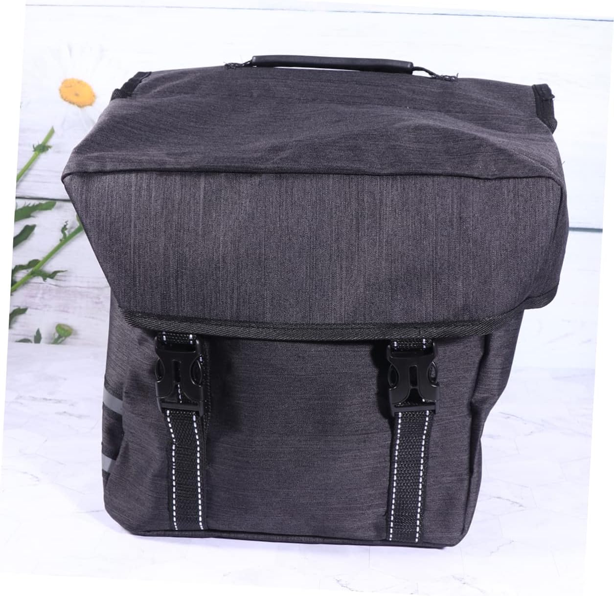 Multifunctional Double Tail Bag for Bicycles Large Capacity Carrier Bag Side Pockets for Tools and Accessories for Mountain Bike Storage Black