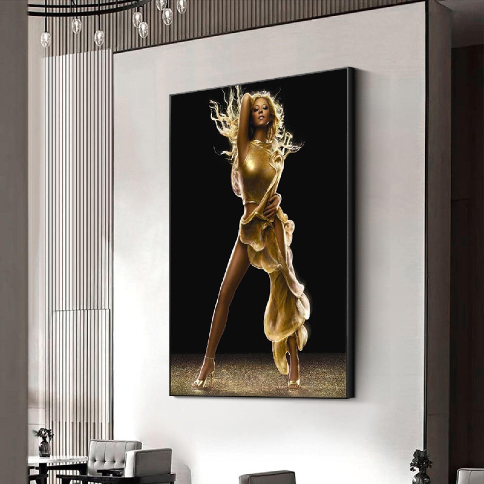 Amazon.co.jp: アメリカの女性歌手マライア・キャリー キャンバス絵画