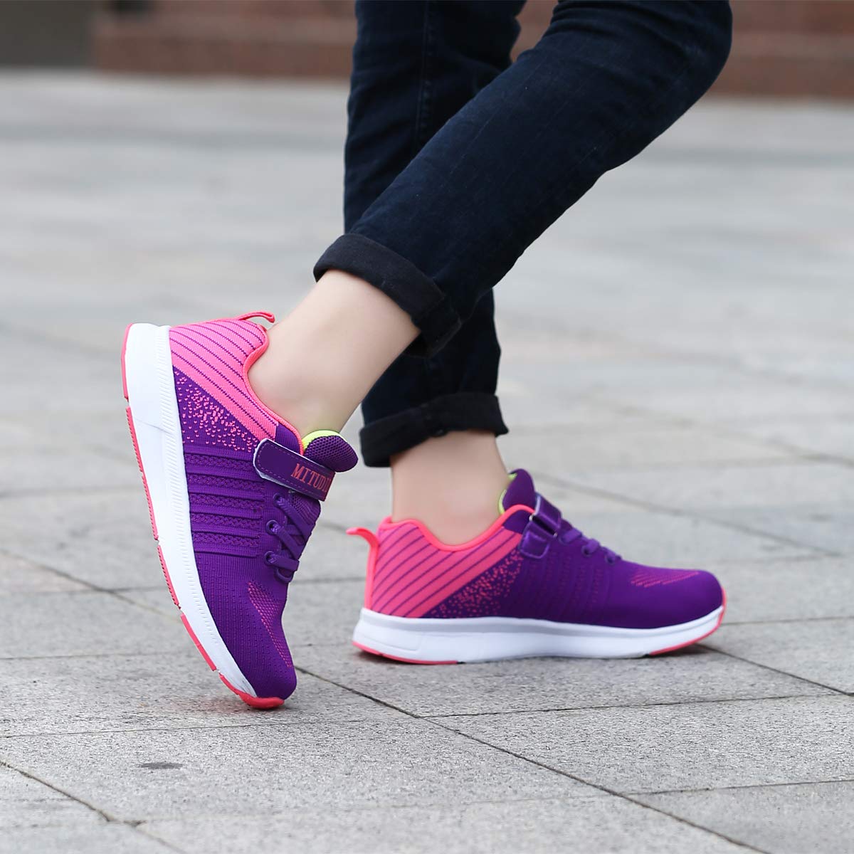 Zapatillas de Deporte para Niños y Niñas Running Atletismo Zapatos Deportivos Morado