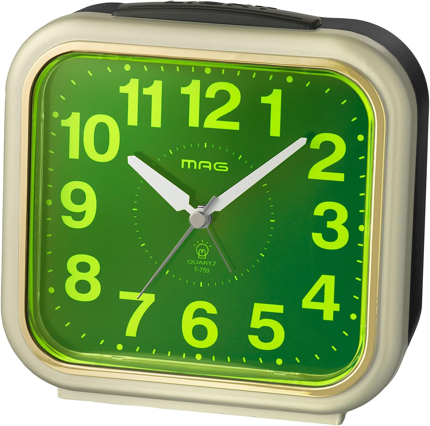 MAG T759CGMZ Alarm Clock, Gold Analog Correct Light