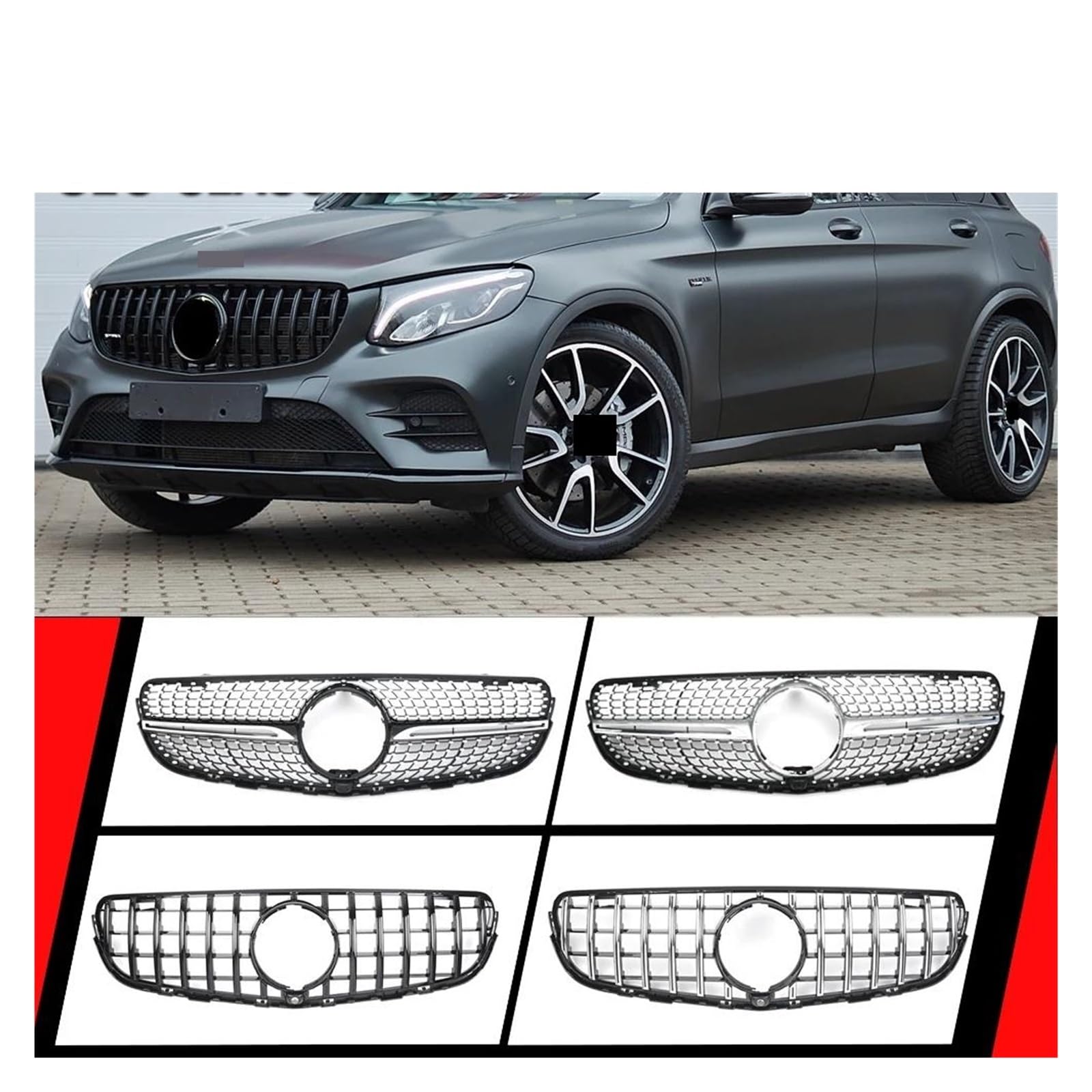後期 純正 グリル ダイヤモンドグリル メルセデス ベンツ X253 C253 BENZ メルセデス・ベンツ W253 X253 C253 クーペ用 GLC45仕様
