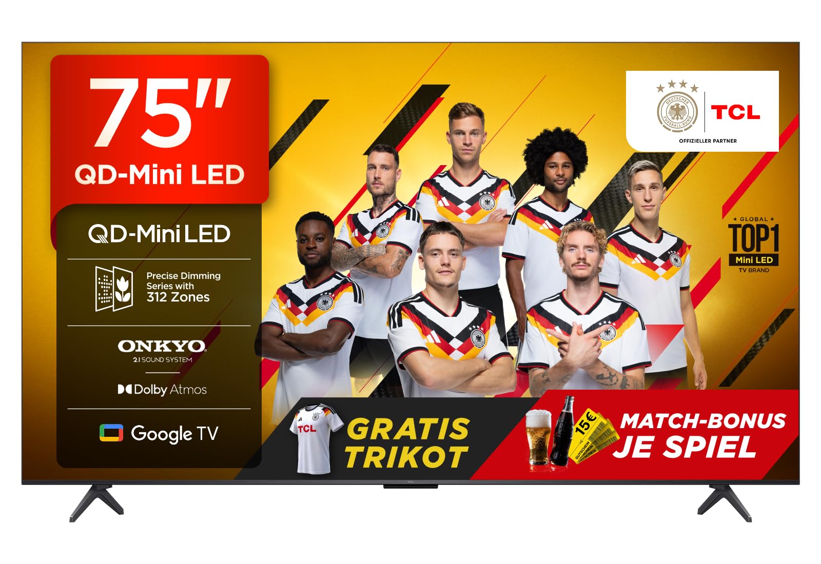 TCL 75Q6C QLED Mini LED – 75 Zoll, 4K HDR Premium