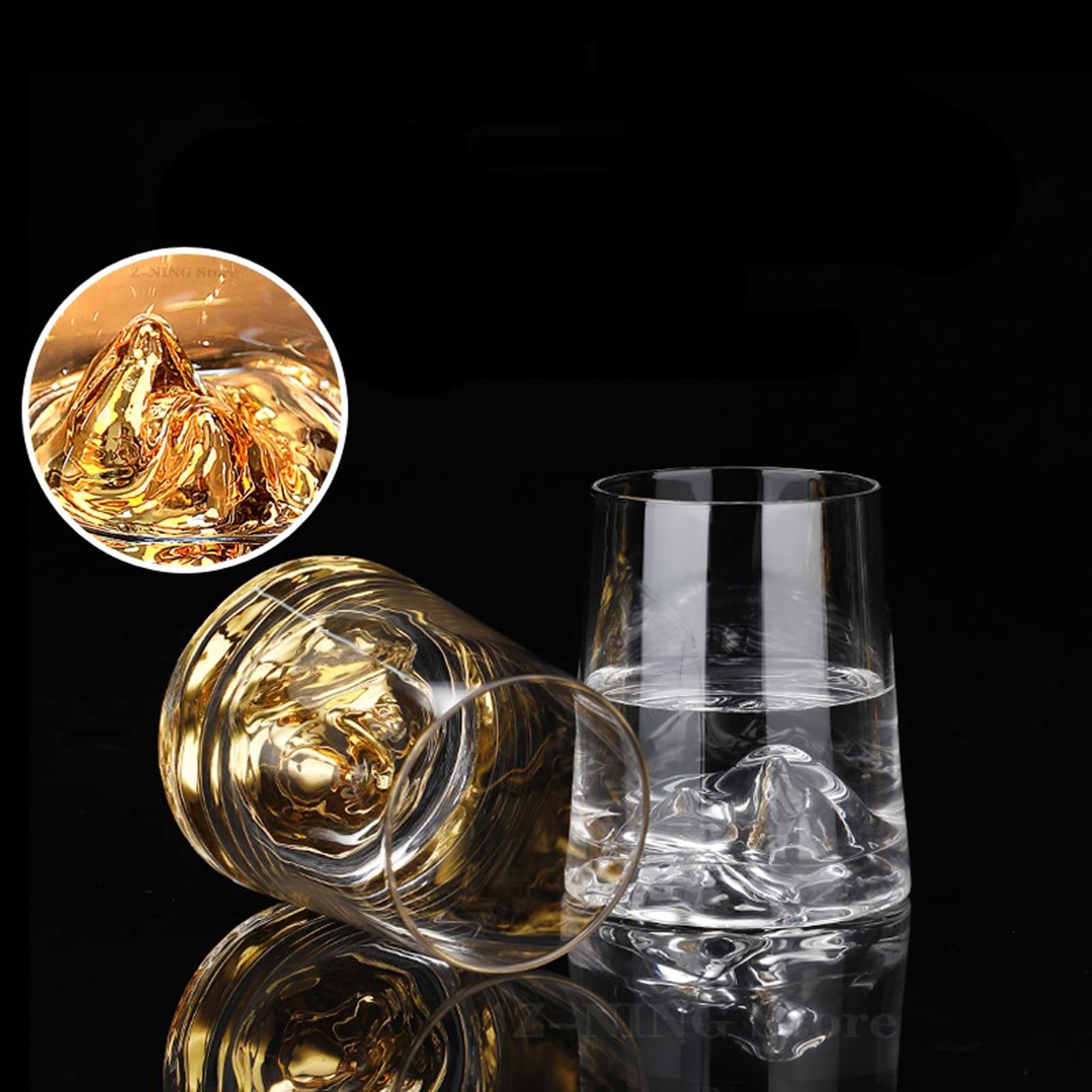 Glas-Kaffeetassen, Kristallglas, Whiskyglas, Küche, Wasserglas, Bar, Retro, Glas, Weinglas, Party, kreative Tasse, Trinkgläser, Glas-Kaffeetassen (Farbe: B)