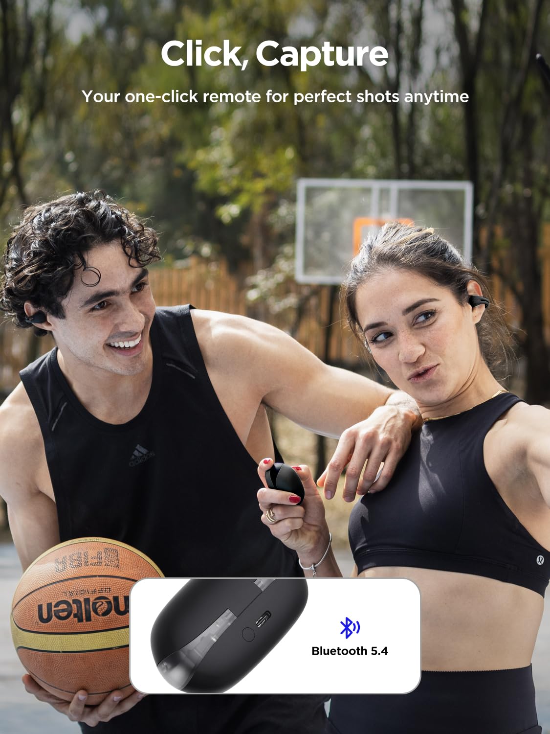 HAKII Auricolari senza fili, auricolari senza fili, Bluetooth 5.4, ergonomici, con clip, con suono stereo/ENC, cuffie aperte con controllo touch, cuffie impermeabili IPX5, per sport, fitness
