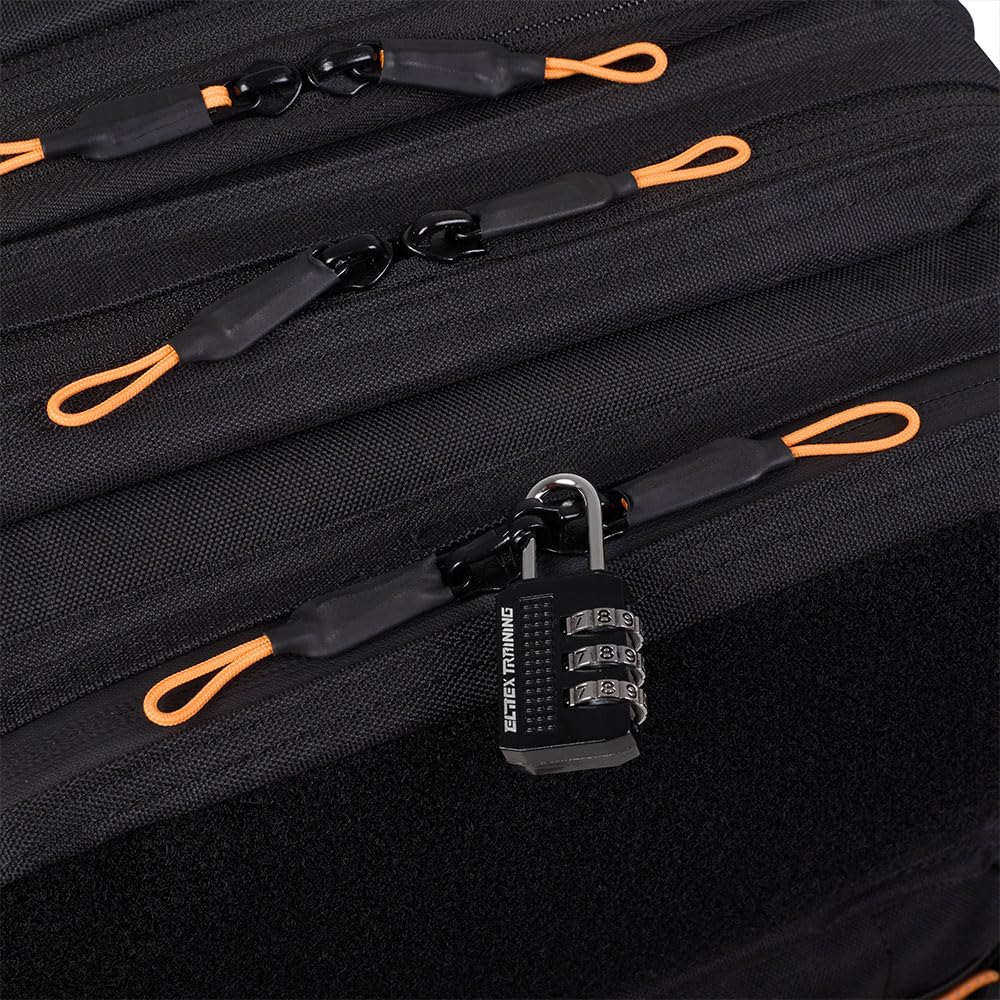 Mochila 45L Elitex Training All In MAX con Sistema de Compresión Integrado – Mochila Técnica de Viaje Compatible Cabina – Optimiza Espacio en Equipaje Reducido (Negro)