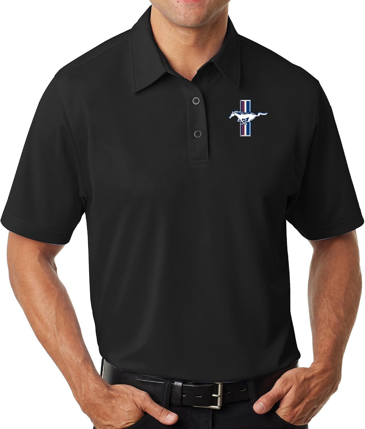 Buy Cool Shirts Mens Mustang GT Modern Polo Shirt