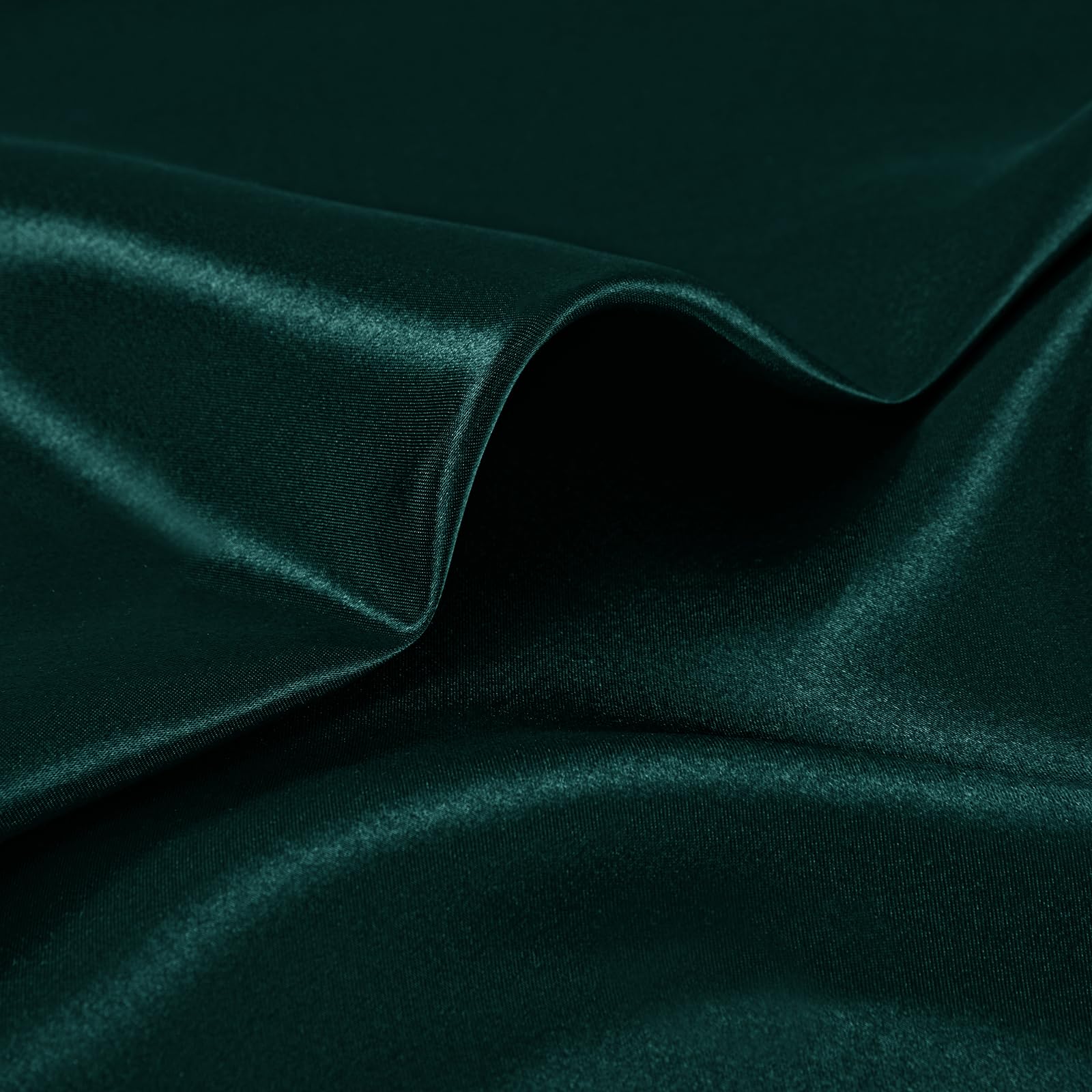 KKJIAF Jägergrüne quadratische Satin-Servietten, 43,2 x 43,2 cm, weiche, glatte Stoffservietten, seidige Tischservietten für Hochzeitsbankett, Party-Dekoration, 50 Stück