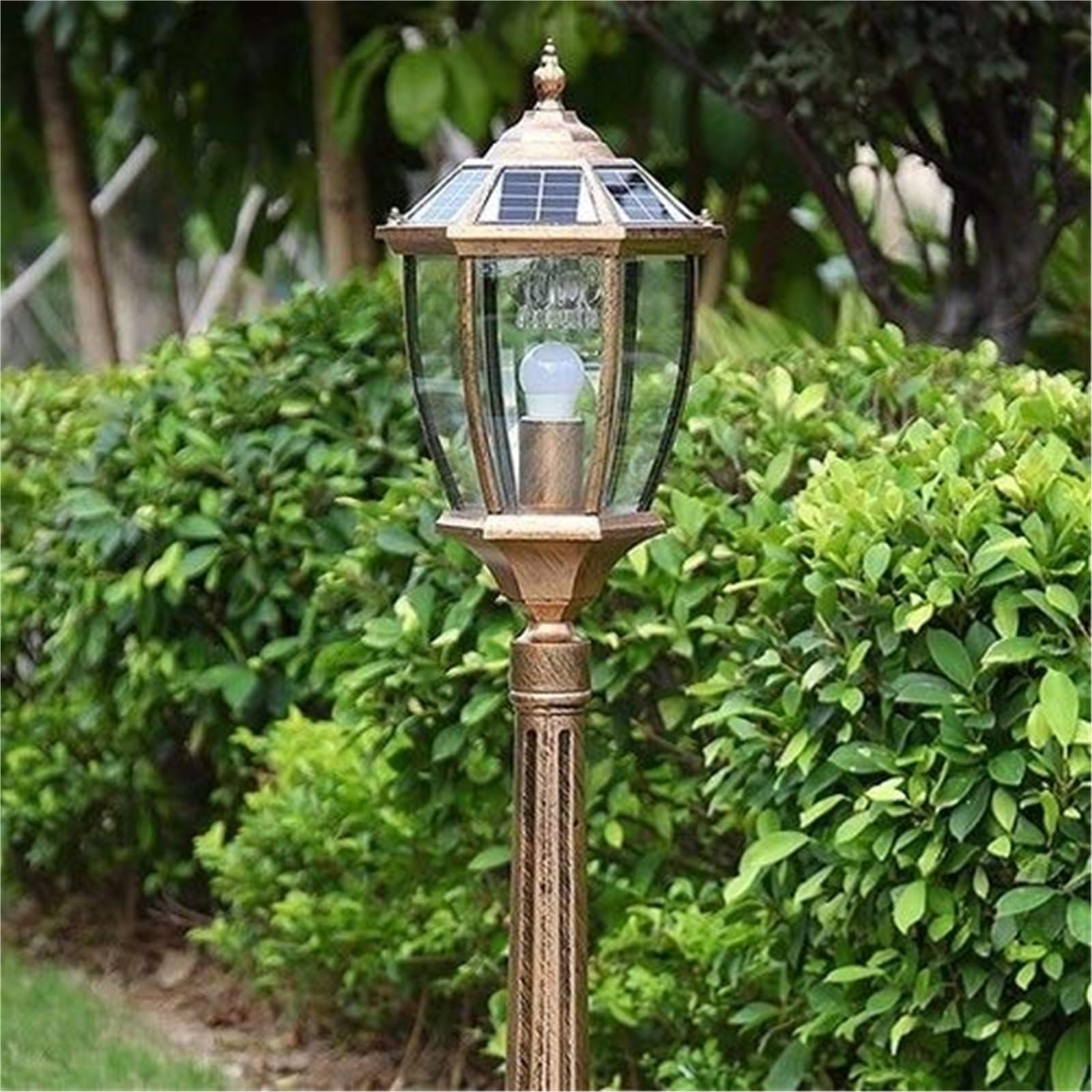 Solarne lampy słupkowe lampy na zewnątrz wiktoriańskie antyczne zewnętrzne solarne lampy uliczne wodoodporne oświetlenie ogrodowe europejska ścieżka krajobrazowa lampa retro słup wysoki słup A