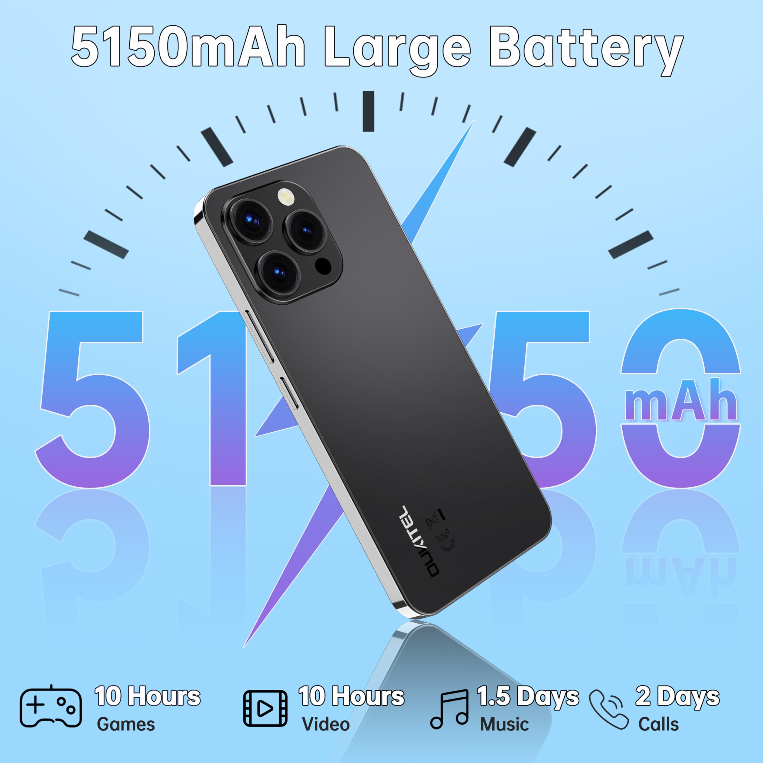 OUKITEL P1 Mobile Phones Android 14, 6.7