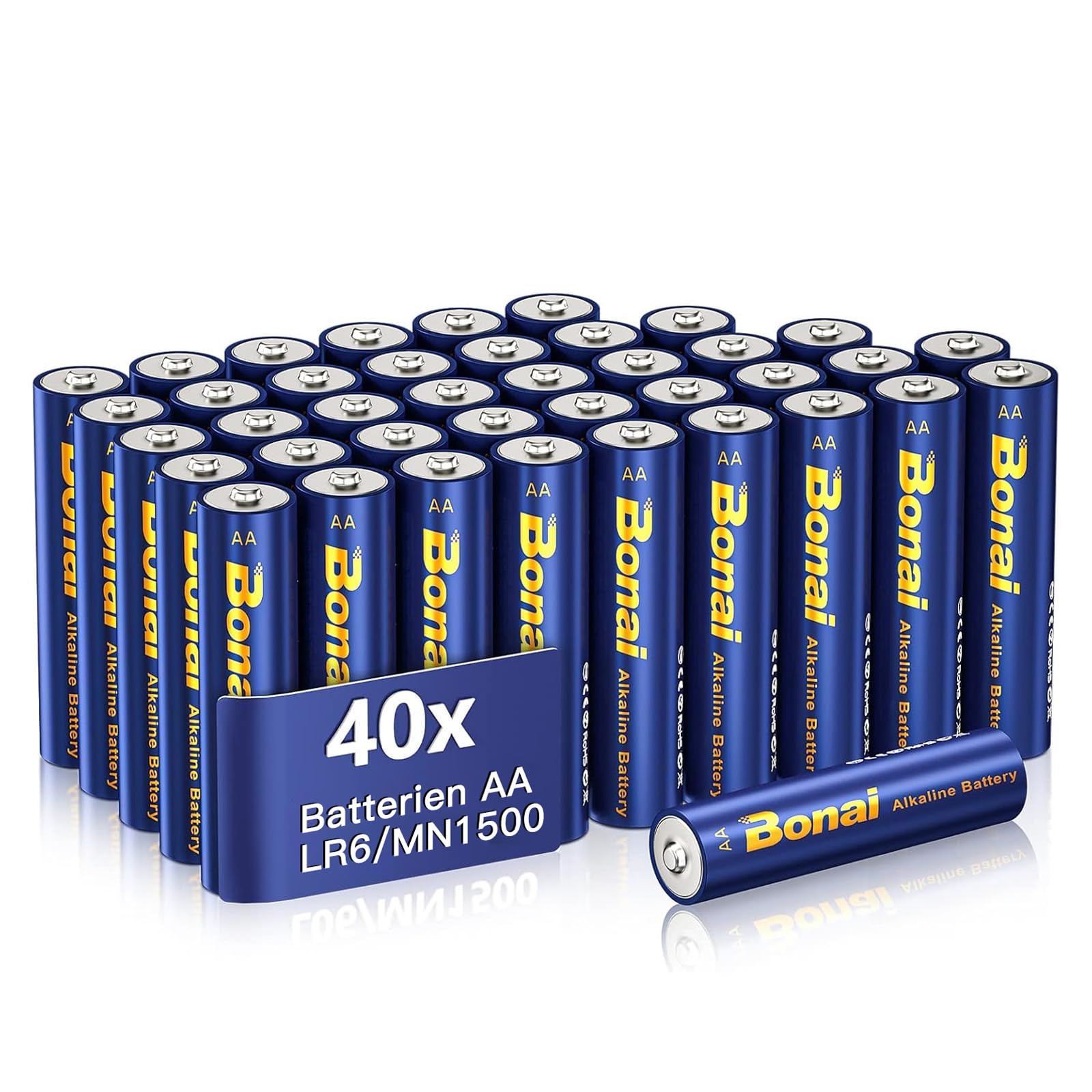 BONAI Longlife C Baby Batterien Alkaline 1,5V (14er-Pack) 7000mAh Hohe Kapazität Babyzellen Typ C-Alkalibatterien, 10 Jahre Haltbarkeitsdauer, Auslaufsicher LR14