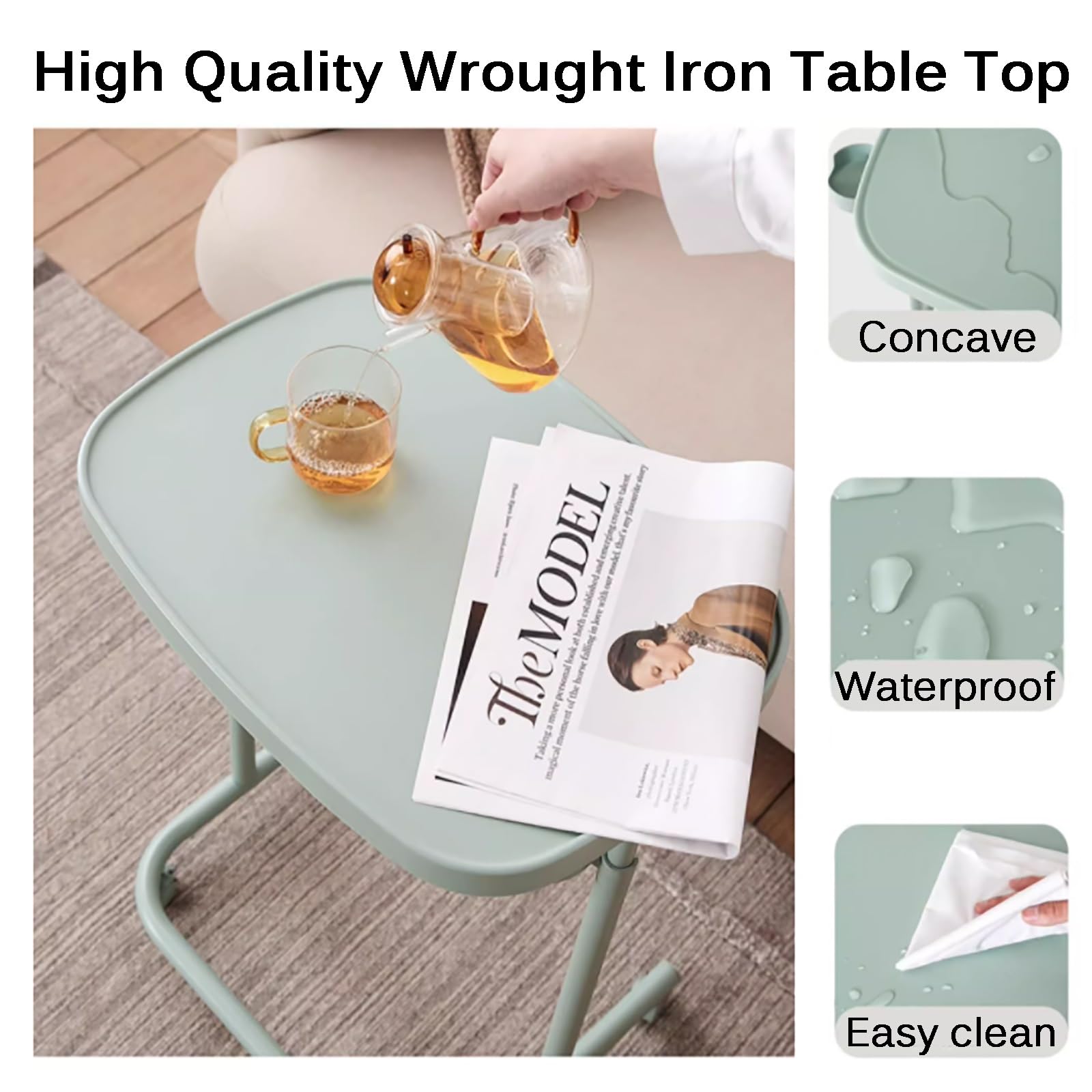 モダンサイドテーブル Amazon｜メタルサイドテーブル、90°パネル調整付きモダンエンド