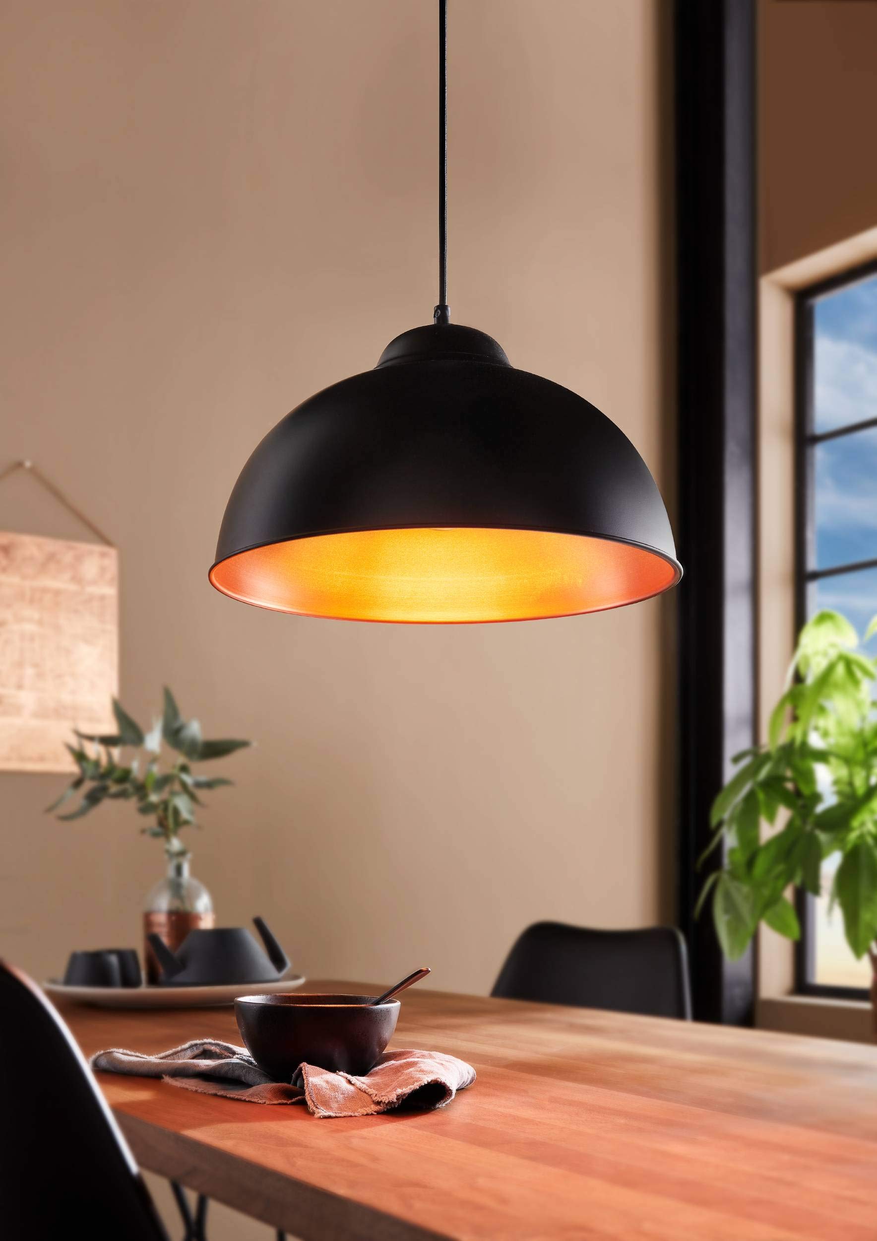 Eglo lampada a sospensione Truro 2, lampada da parete in design industrial