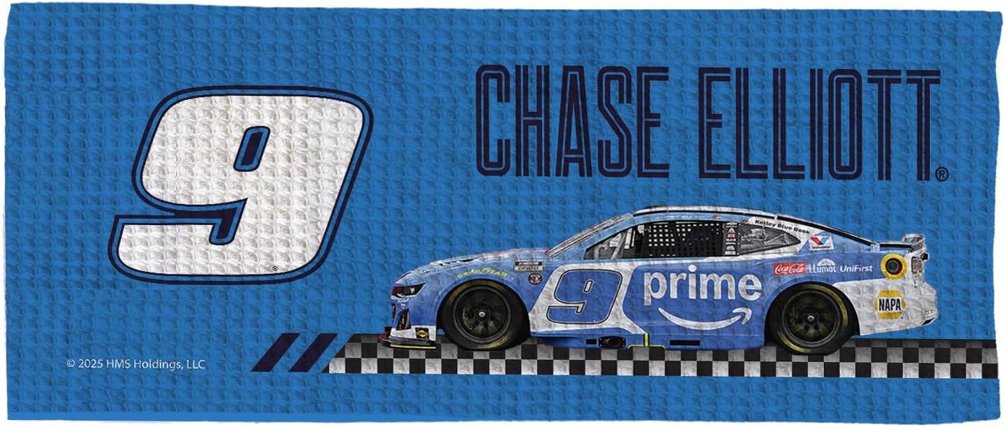 Northwest NASCAR Chase Elliott Overtime Cooling Towel, Quick Dry Lightweight Breathable Workout Fitness Gym Outdoor Sports Accessory, 12 x 31.5 Inch