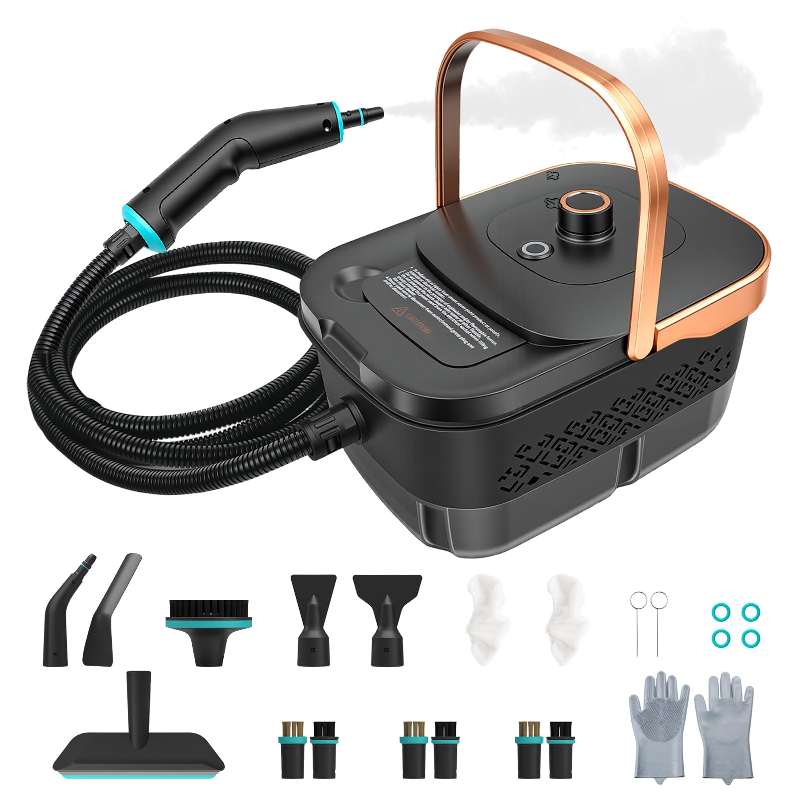 Handle Steam Cleaner 2500W Steam Cleaner for Home 3-Level Adjustable Handle 15s Heat-Up Portable Steamer for Cleaning Car