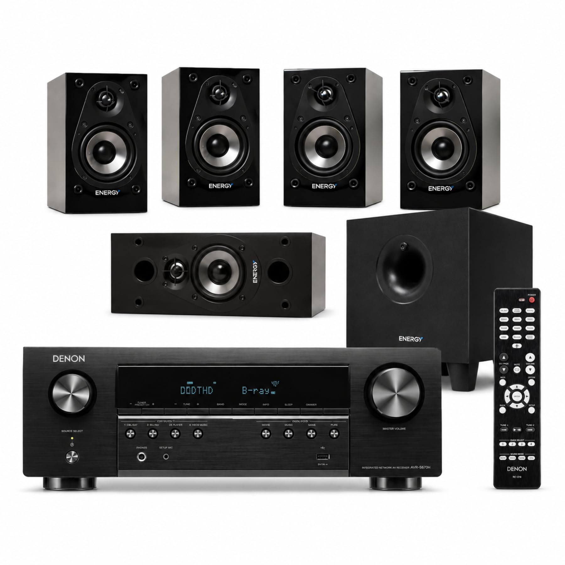 Energy 5.1 Home Theater Bundle with Denon AVR-S670H