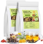 Ginseng Five Treasures Tea, Traditional Chinese Herbal Natural Organic Kidney Cleanse Detox Tea for Women & Men, 7 Precious Ingredients Formula (25 Bags/1 Pack, Ginseng Five Treasures Tea)