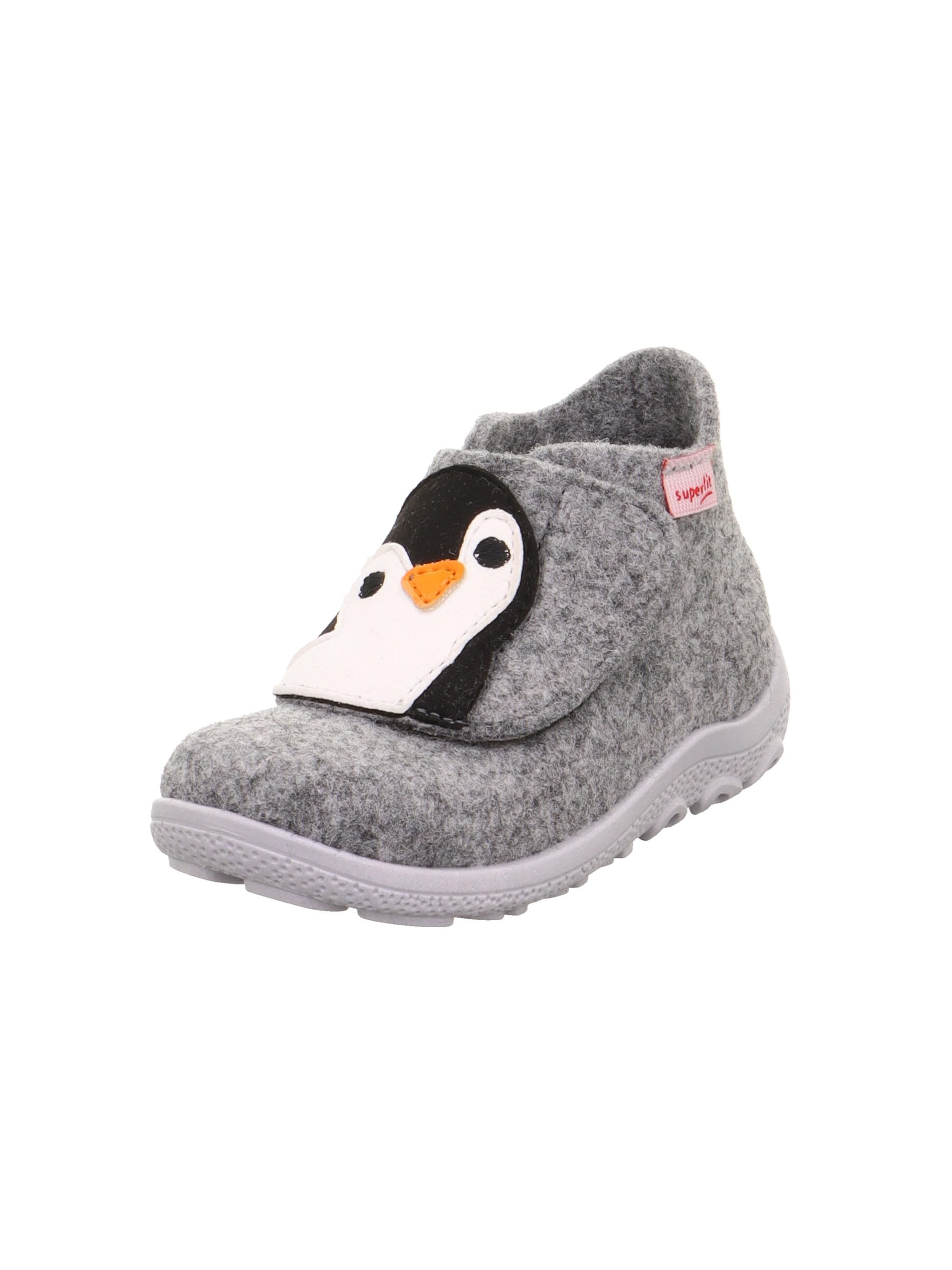 Superfit Baby Boys HAPPY Hausschuhe, GRAU/SCHWARZ 2000