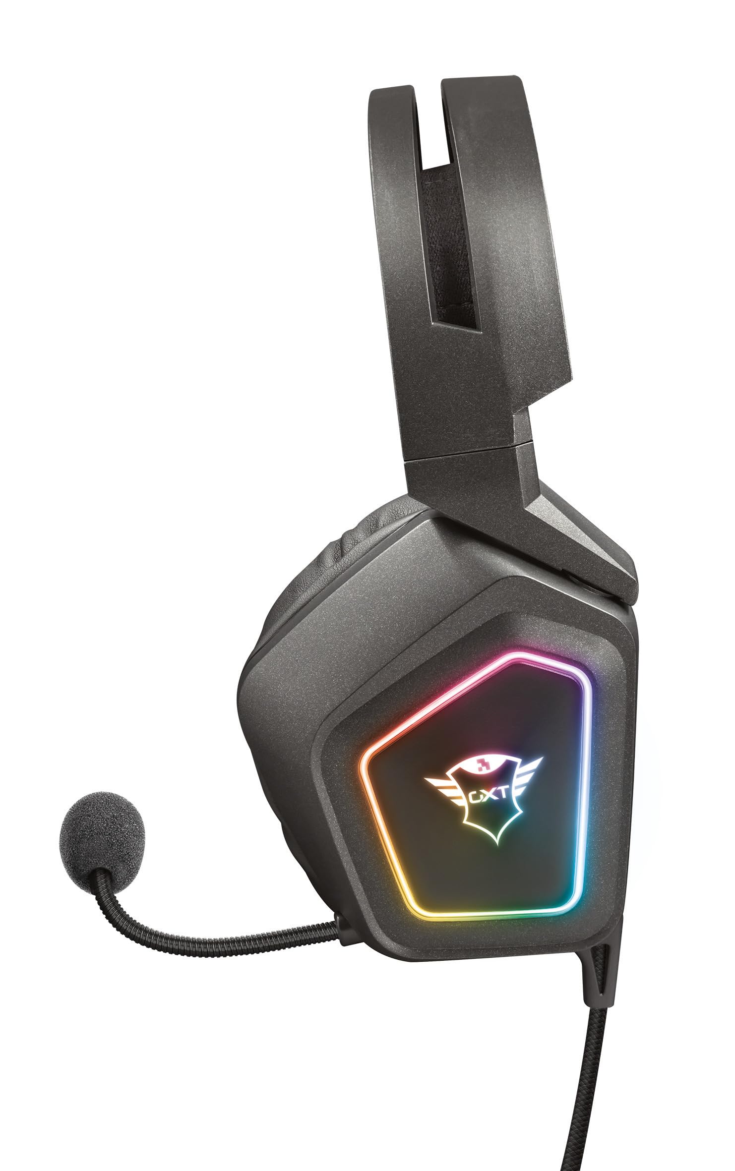 Trust Gaming GXT 450 Blizz Casque Gamer PC Son Surround 7.1, Éclairage RGB, Casque Gaming USB avec Micro Flexible, Réglage du Volume, Filtre Anti-Pop, Casque de Jeu pour Ordinateur, Portable - Noir