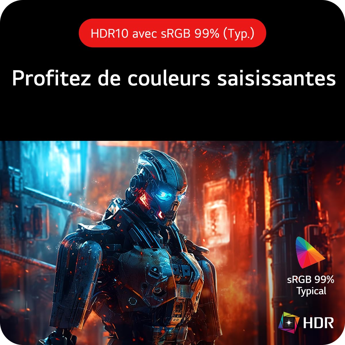 LG Ultragear™ 32GS60QC-B.AEU Ecran PC Gaming 32" - Dalle VA résolution QHD (2560x1440), 1ms 180Hz, HDR 10, sRGB99% (CIE1931), AMD FreeSync, inclinable, DisplayPort 1.4, HDMI 2.0 (2)