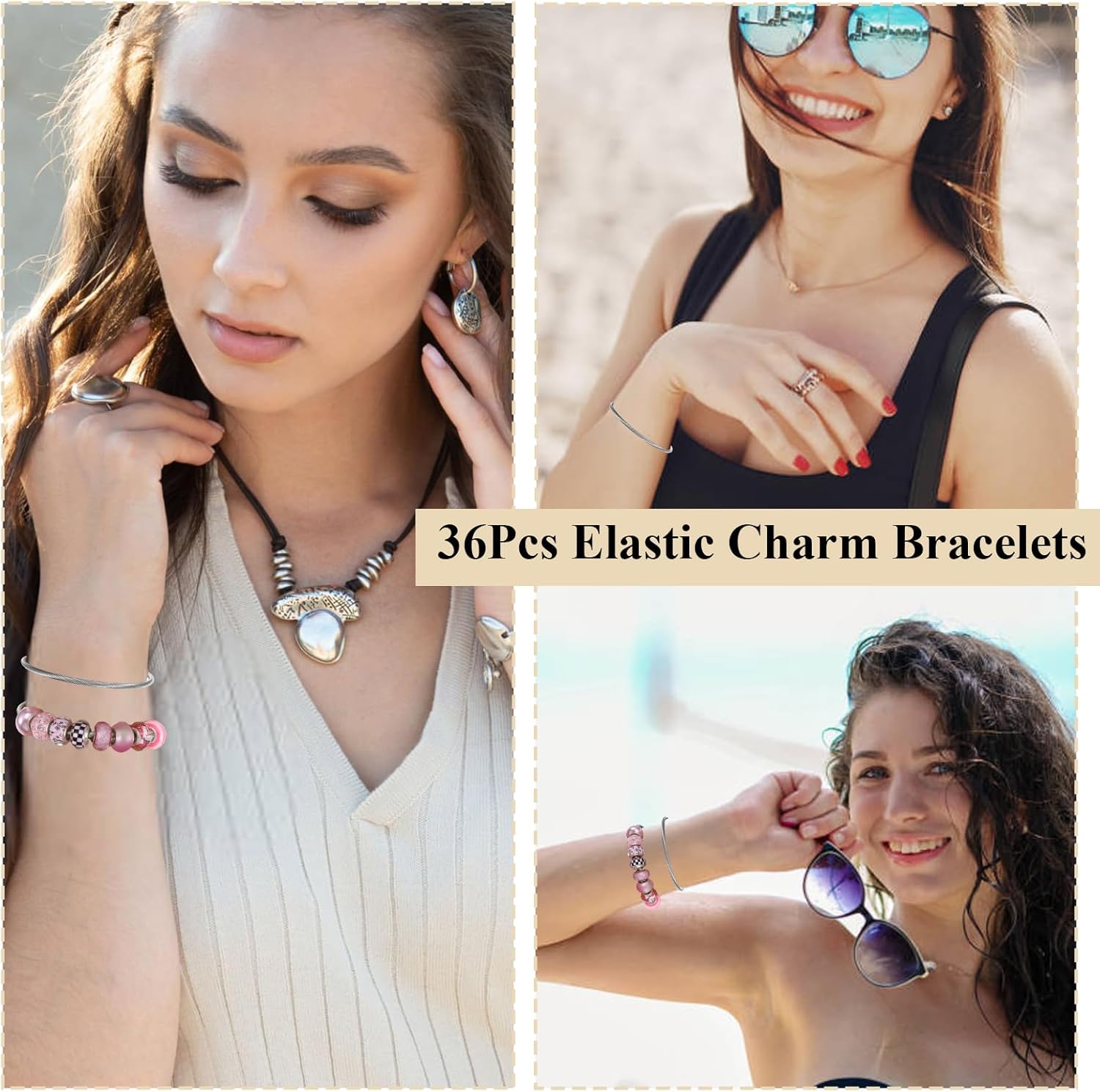 36Pcs Snake Charm Bracelet Expandable Elastic Bangle Bracelets Stainless Steel Silver Snake Bracelet For Women Diy Jewelry Making Supplies - Image 4