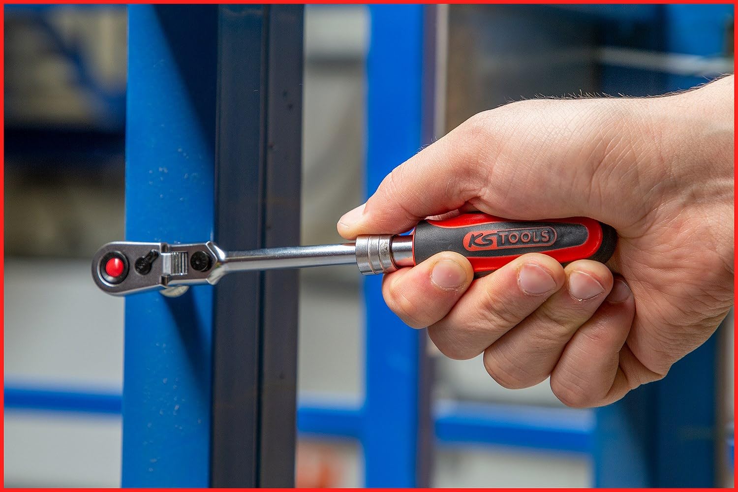 KS TOOLS 1/4" SlimPOWER telescopic-joint reversible ratchet, 72 teeth 914.1420 Couleur