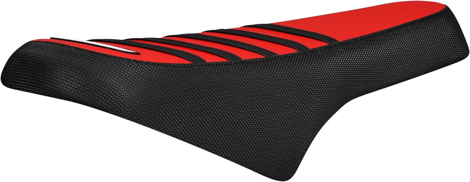 Enjoy Mfg Seat Cover - Compatible with Windone E2 Fat Tire Off-Road Adventurer E Bike #477 (All Black with Red Ribs)