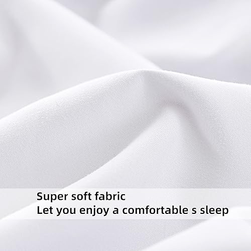Miniatura 4 de HBHLFZ Sábana bajera de poliéster tamaño King bolsillo profundo de 16 pulgadas ajuste totalmente elástico resistente a las manchas tamaño King color