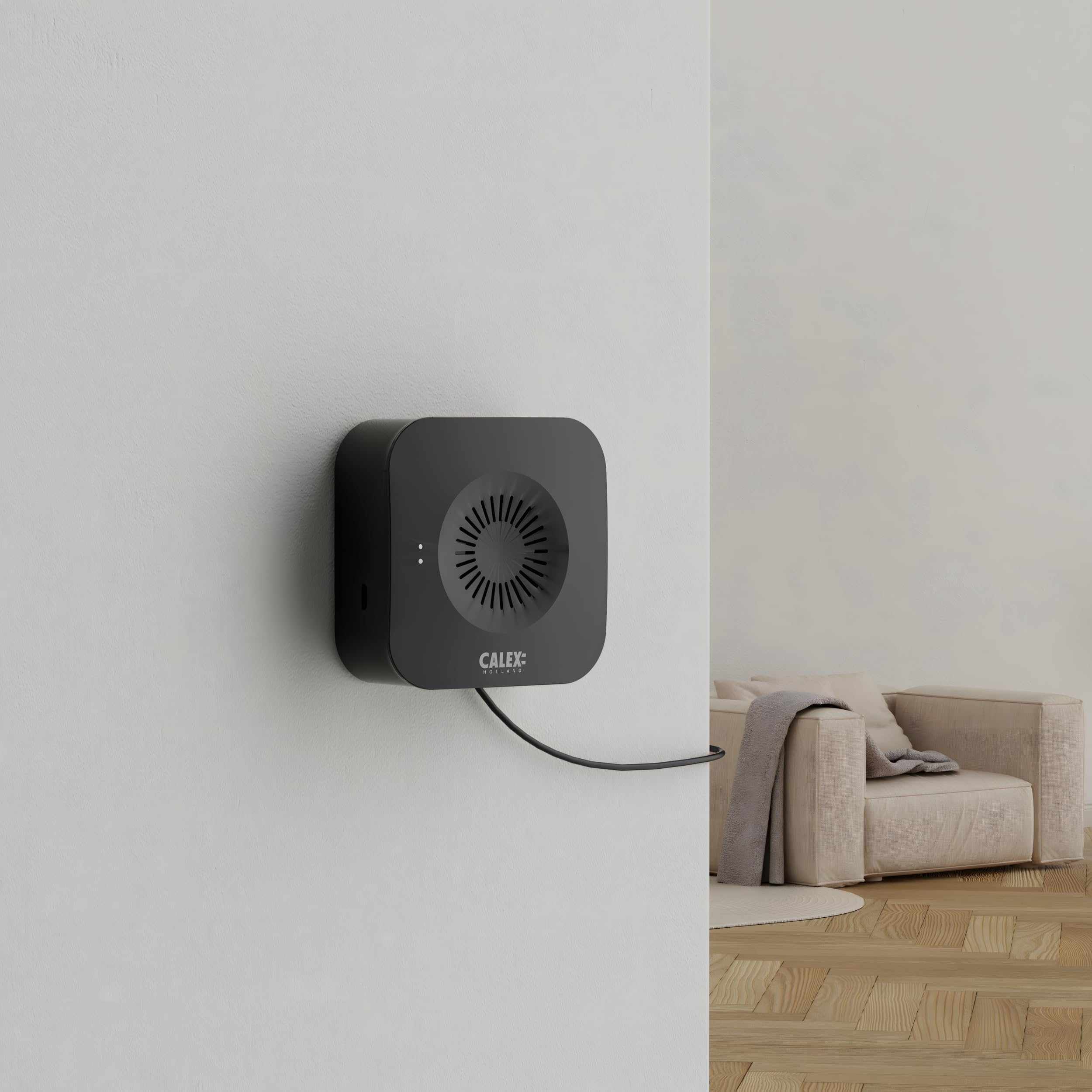 CALEX Sonnette vidéo de sécurité Intelligente Full HD 1080p avec contrôle par Application, Audio bidirectionnel, Vision Nocturne, détection de Mouvement, Stockage Cloud et SD, étanche, Comprend Un