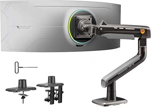 Brazo para monitor de juegos para monitores planosultraanchoscurvos de 27" a 50", carga de montaje resistente de hasta 39.7 lbs, VESA 753.937 in