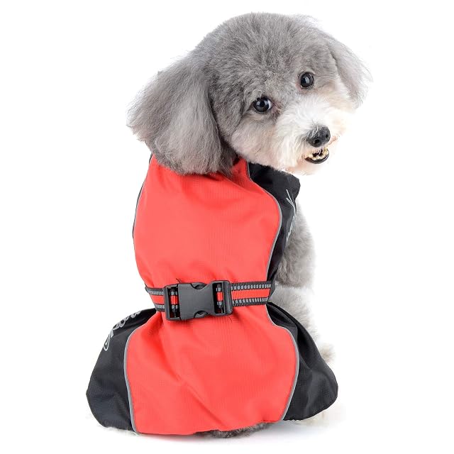 Foto 2 de 8 de Ranphy - Impermeable para perros pequeños, chaqueta reflectante ajustable para cachorros de malla ligera…