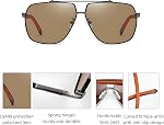 Lunettes de soleil Aviator polarisé pour hommes UV400 Protection Trendy Mode Style Idéal pour conduire des activités de pêche en plein air