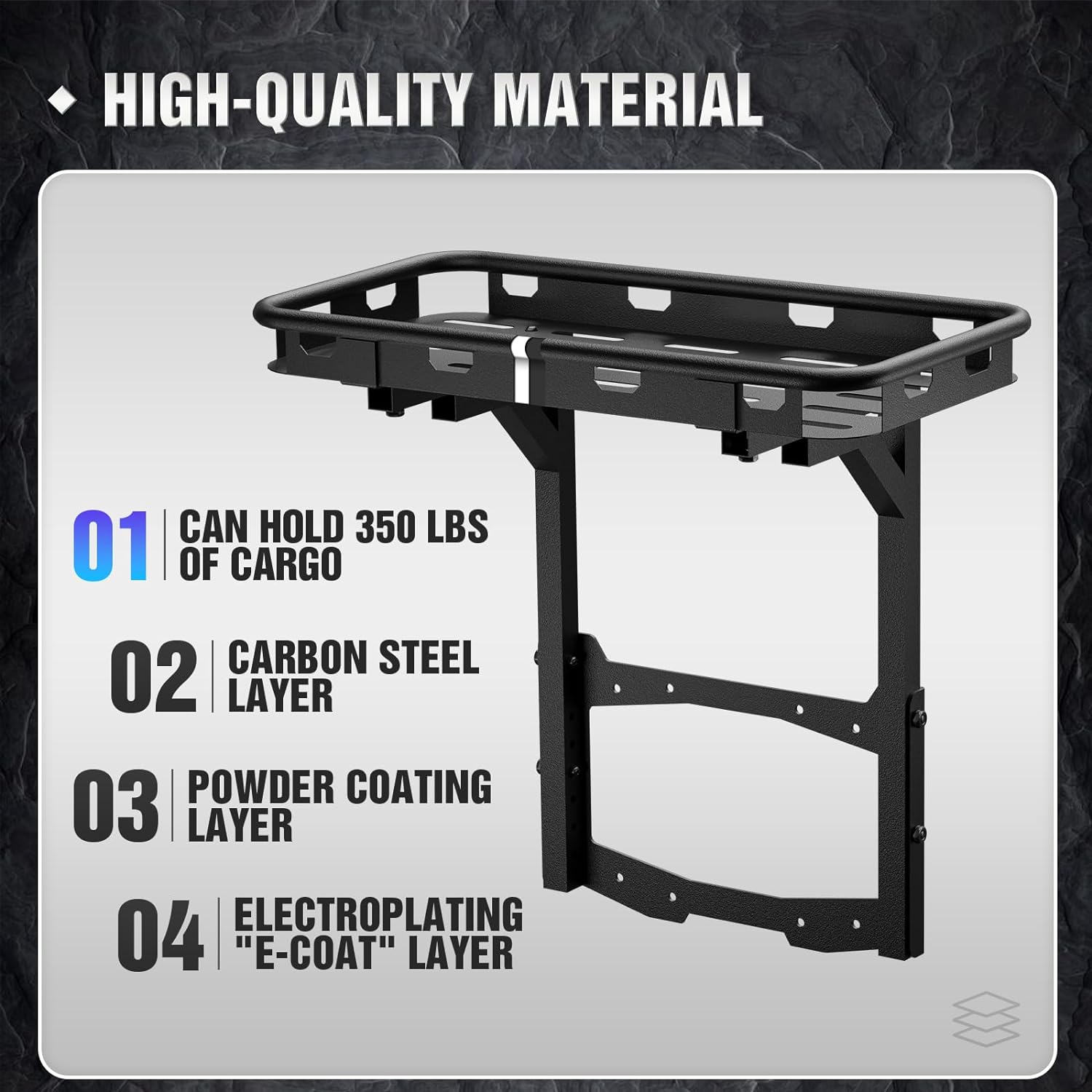 for Wrangler JL Spare Tire Cargo Rack Rear Luggage Basket on OE Tailgate Compatible with 2018 2019 2020 2021 2022 2023 2024 2025 2026 Jeep Wrangler JL & JLU 2/4 Doors, Cargo Storage Carrier