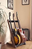 Vista 8 de Ruach GR-3 - Soporte y soporte para guitarras y estuches, personalizable de 3 vías, color nogal