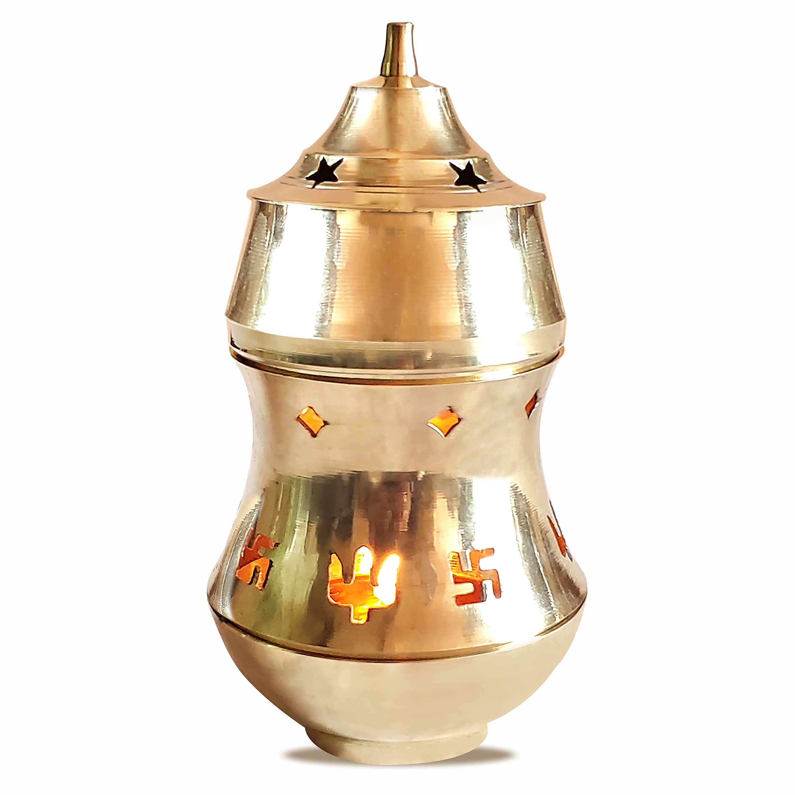 Pure Source India Brass Kapoor Dani, Aroma Oil Burner, Aroma Camphor Burner, 1 Piece, Big Size Gold (B09RKB3YBY) Amazon Price History, Amazon Price Tracker