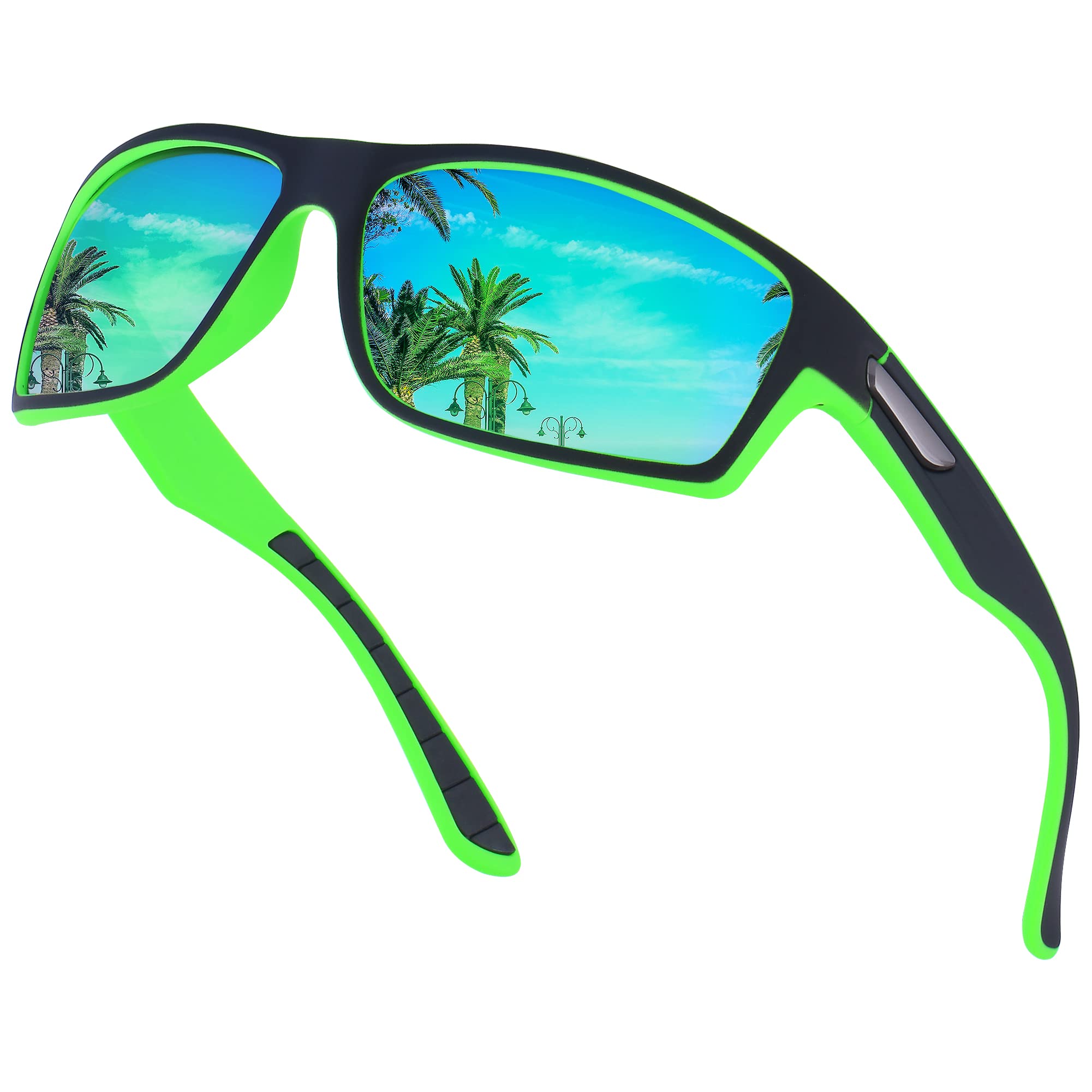 OJIRRU Sport Sonnenbrille Herren Polarisierte Sportbrille für Herren Damen zum Angeln Fahrrad Golfen Laufen UV400 Schutz