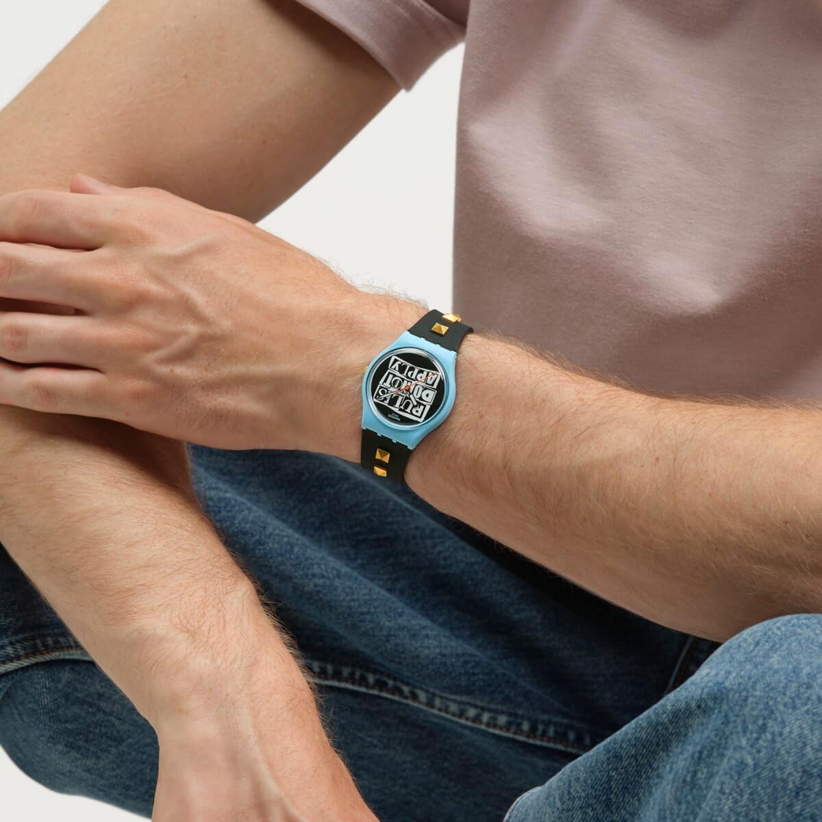 Swatch Gent Bioceramic Unisex Watch Casual Bioceramic Black Quartz Waterproof Broken Rules
