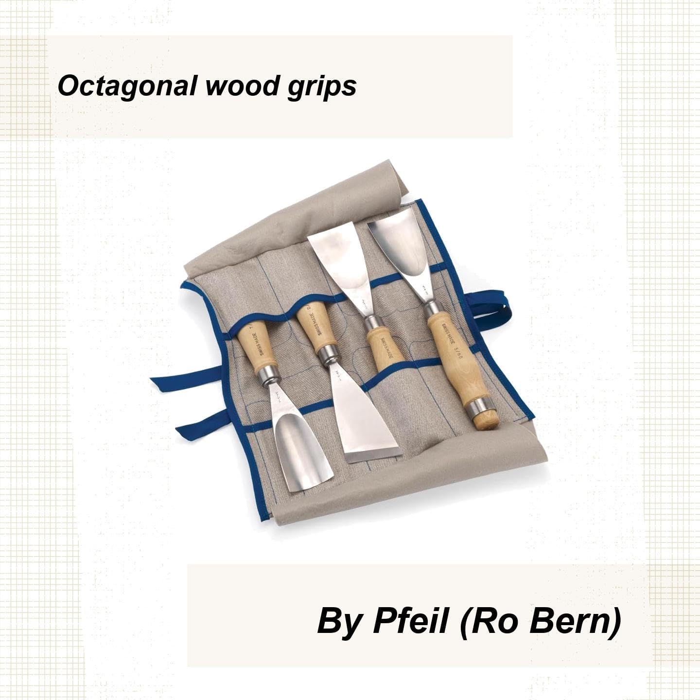 PFEIL "Swiss Made" Fishtail Gouge Set, 4 Piece