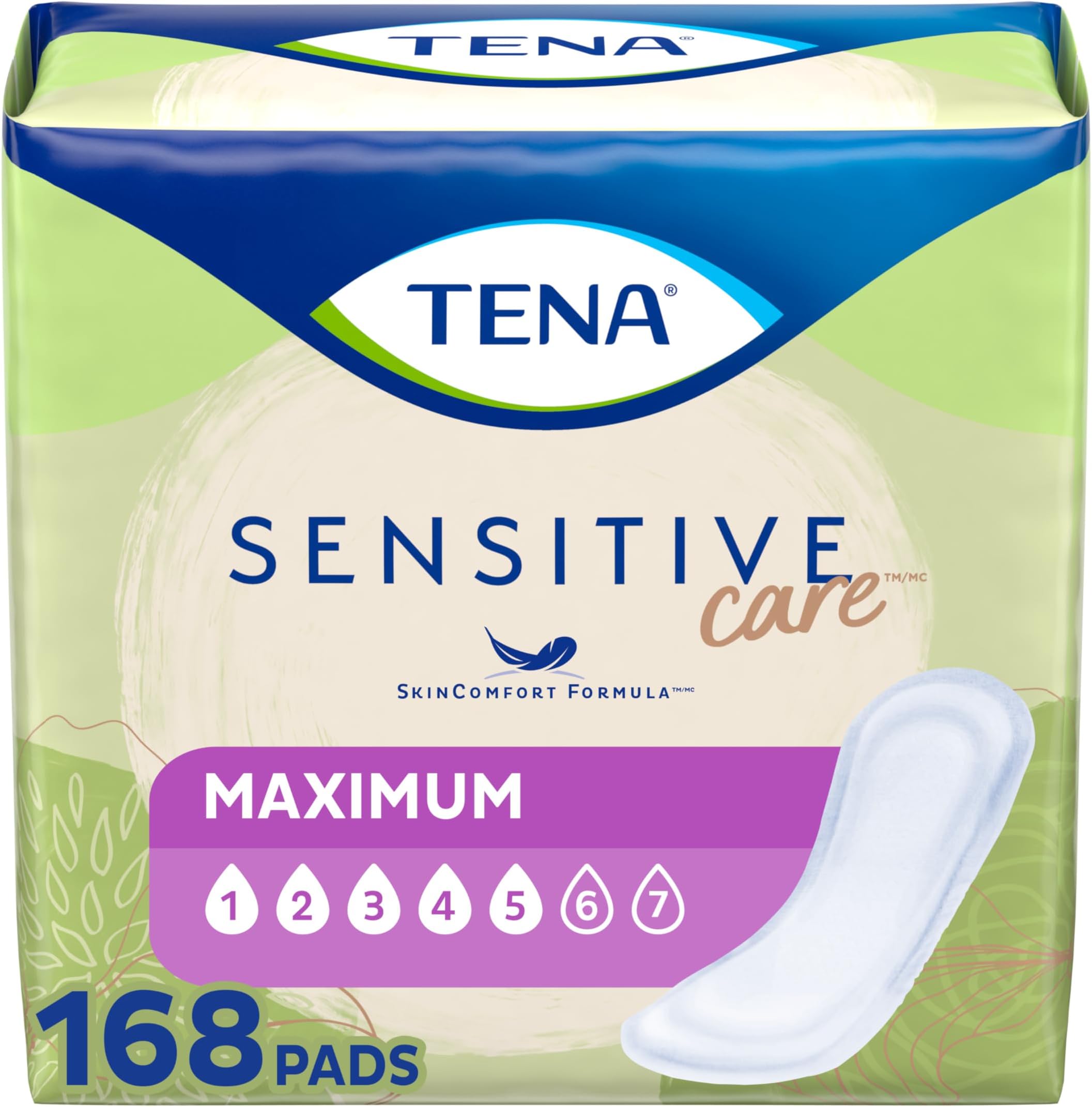 Intimates Maximum Absorbency Incontinence/Bladder Control Pad, Regular Length, 168 Count