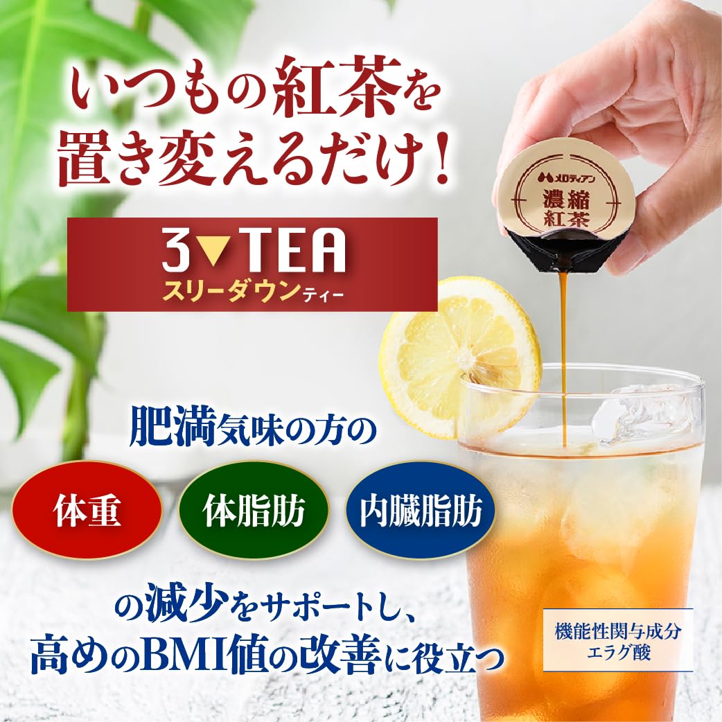 メロディアン　スリーダウンティー 11g×18個　11袋　ポーションタイプ Amazon.co.jp: メロディアン［公式］スリーダウンティー 紅茶