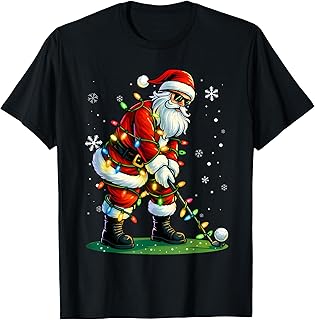 Christmas Golf Santa Golfer Xmas Funny Christmas Golfing T-Shirt