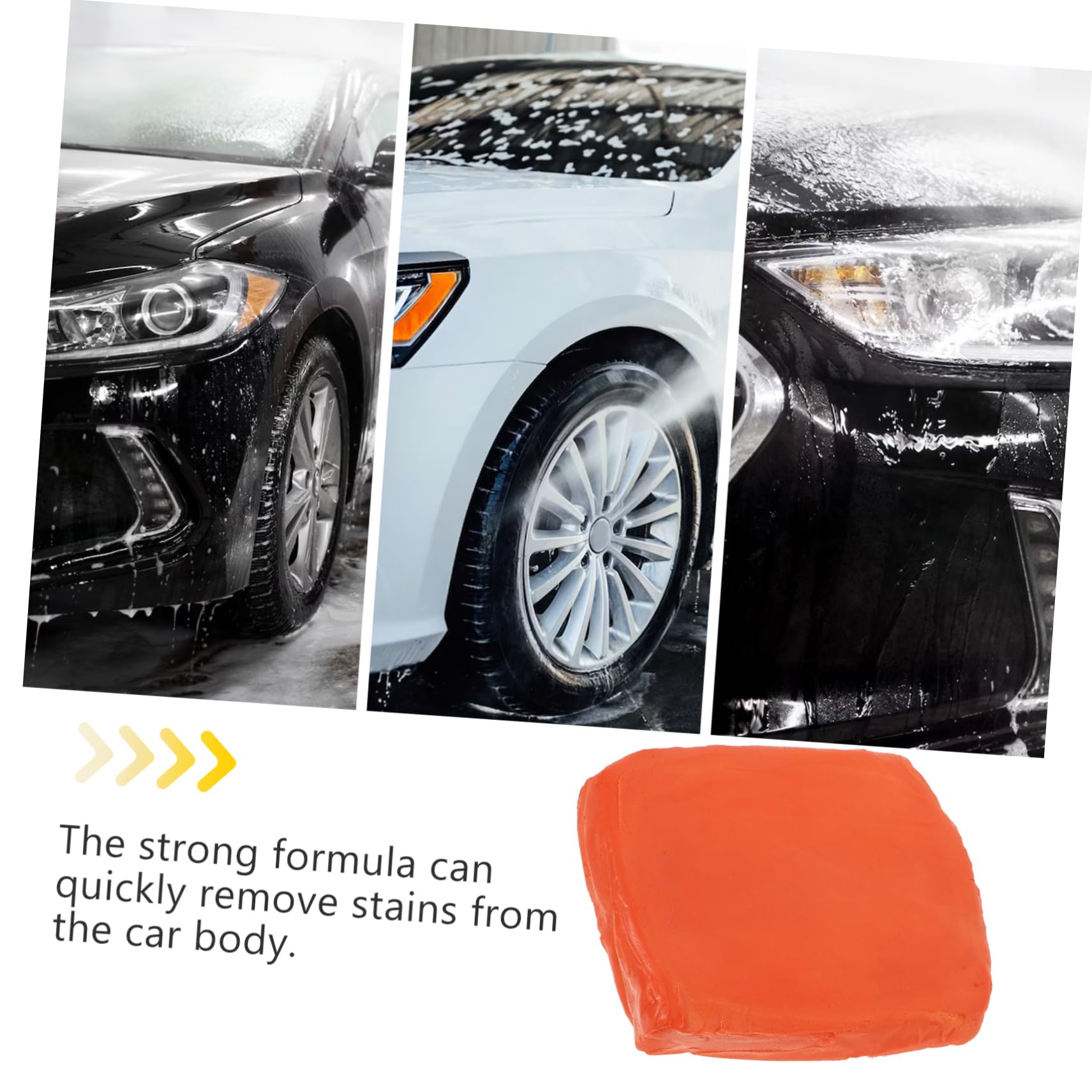 3 Sätze Autowaschschlamm Reiben Lehmbarren Details Waschen Autowäsche Ton-kit Auto -tonblock Auto Reinigungsmittel Ton Zur Autoreinigung Ton Detaillieren Gummi Orange 4 Stück * 3